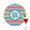 Retro Chevron Monogram Drink Topper - Medium - Single with Drink