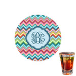 Retro Chevron Monogram Printed Drink Topper - 1.5"