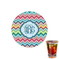 Retro Chevron Monogram Printed Drink Topper - 1.5"