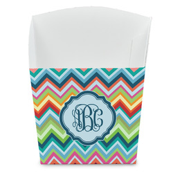 Retro Chevron Monogram French Fry Favor Boxes