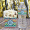 Retro Chevron Monogram French Fry Favor Box - w/ Water Bottle