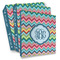 Retro Chevron Monogram Full Wrap Binders - PARENT/MAIN