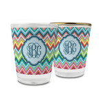 Retro Chevron Monogram Glass Shot Glass - 1.5 oz