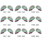 Retro Chevron Monogram Golf Club Covers - APPROVAL (set of 9)