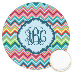 Retro Chevron Monogram Printed Cookie Topper - 3.25"