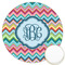 Retro Chevron Monogram Icing Circle - Large - Front