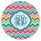 Retro Chevron Monogram Icing Circle - Large - Single