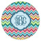 Retro Chevron Monogram Icing Circle - Medium - Single