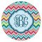 Retro Chevron Monogram Icing Circle - Small - Single