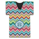 Retro Chevron Monogram Jersey Bottle Cooler