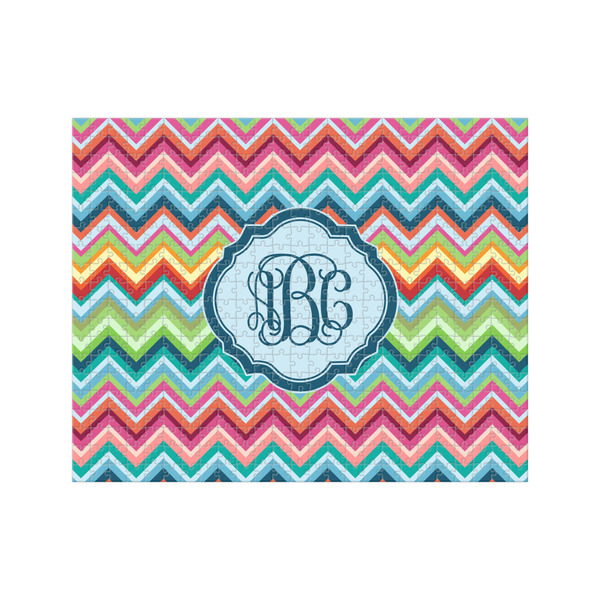 Custom Retro Chevron Monogram 500 pc Jigsaw Puzzle