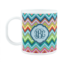 Retro Chevron Monogram Plastic Kids Mug (Personalized)