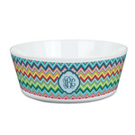 Retro Chevron Monogram Kid's Bowl