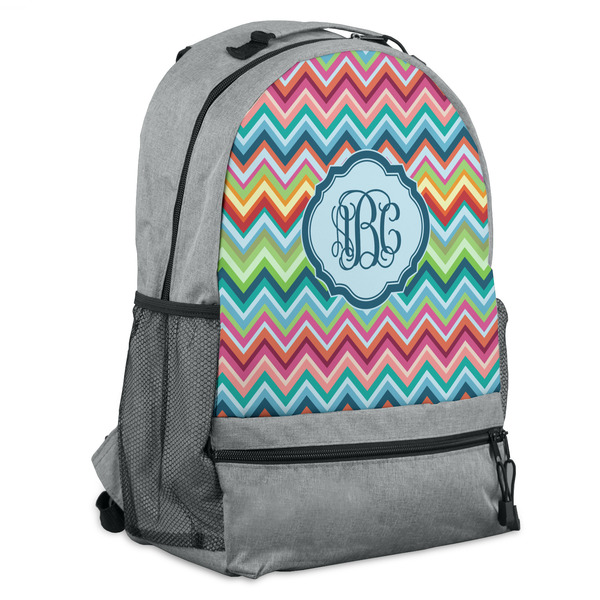 Custom Retro Chevron Monogram Backpack