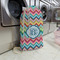 Retro Chevron Monogram Large Laundry Bag - In Context