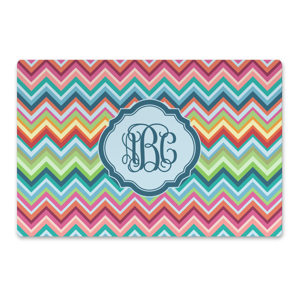 Custom Retro Chevron Monogram Large Rectangle Car Magnet