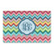 Retro Chevron Monogram Large Rectangle Car Magnets- Front/Main/Approval