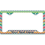 Retro Chevron Monogram License Plate Frame - Style C