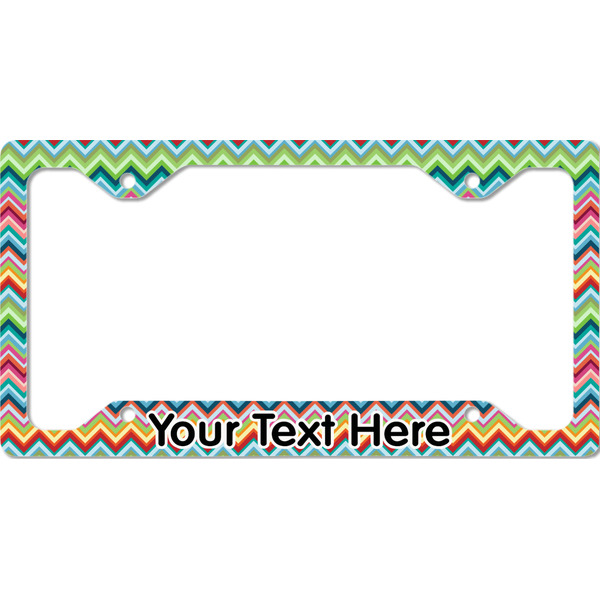 Custom Retro Chevron Monogram License Plate Frame - Style C