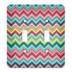 Retro Chevron Monogram Light Switch Cover (2 Toggle Plate)