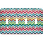 Retro Chevron Monogram Light Switch Cover (4 Toggle Plate)