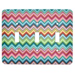 Retro Chevron Monogram Light Switch Cover (3 Toggle Plate)