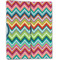 Retro Chevron Monogram Linen Placemat - Folded Half (double sided)