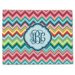 Retro Chevron Monogram Single-Sided Linen Placemat - Single