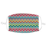 Retro Chevron Monogram Adult Cloth Face Mask - XLarge