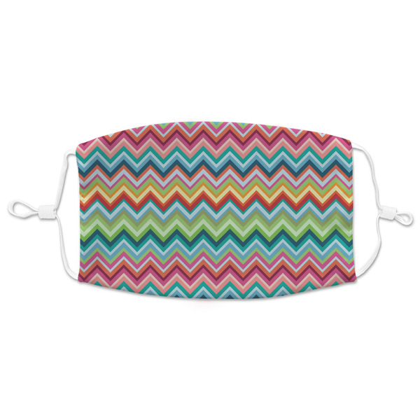 Custom Retro Chevron Monogram Adult Cloth Face Mask - XLarge