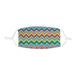 Retro Chevron Monogram Kid's Cloth Face Mask - XSmall