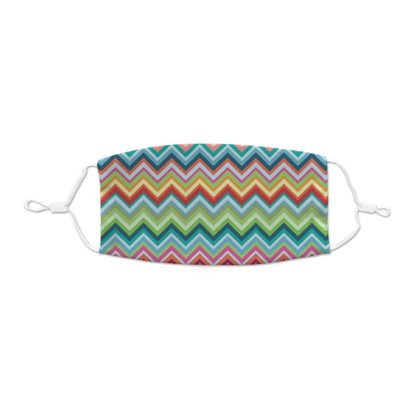 Custom Retro Chevron Monogram Kid's Cloth Face Mask - XSmall