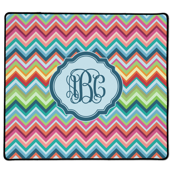 Custom Retro Chevron Monogram XL Gaming Mouse Pad - 18" x 16"