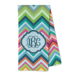 Retro Chevron Monogram Kitchen Towel - Microfiber