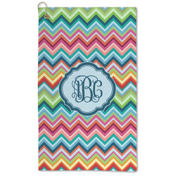 Retro Chevron Monogram Microfiber Golf Towel