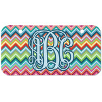 Retro Chevron Monogram Mini/Bicycle License Plate (2 Holes)