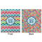 Retro Chevron Monogram Minky Blanket - 50"x60" - Double Sided - Front & Back