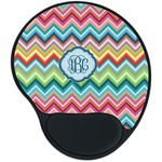 Retro Chevron Monogram Mouse Pad with Wrist Support