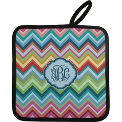 Retro Chevron Monogram Pot Holder