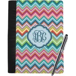 Retro Chevron Monogram Notebook Padfolio - Large