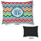 Retro Chevron Monogram Outdoor Dog Beds - Large - APPROVAL