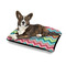 Retro Chevron Monogram Outdoor Dog Beds - Medium - IN CONTEXT