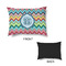 Retro Chevron Monogram Outdoor Dog Beds - Small - APPROVAL