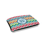 Retro Chevron Monogram Outdoor Dog Bed - Small