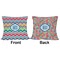 Retro Chevron Monogram Outdoor Pillow - 18x18