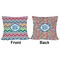 Retro Chevron Monogram Outdoor Pillow - 20x20