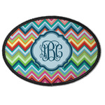 Retro Chevron Monogram Iron On Oval Patch