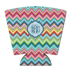 Retro Chevron Monogram Party Cup Sleeve - with Bottom