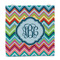 Retro Chevron Monogram Party Favor Gift Bag - Gloss - Front