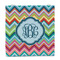 Retro Chevron Monogram Party Favor Gift Bag - Matte - Front